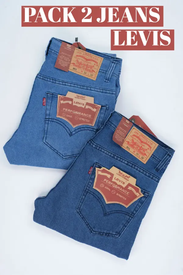2 Jeans  Levi's Homme 501 Bleu jeans & Bleu sky Coupe Normal Ref-CD322H