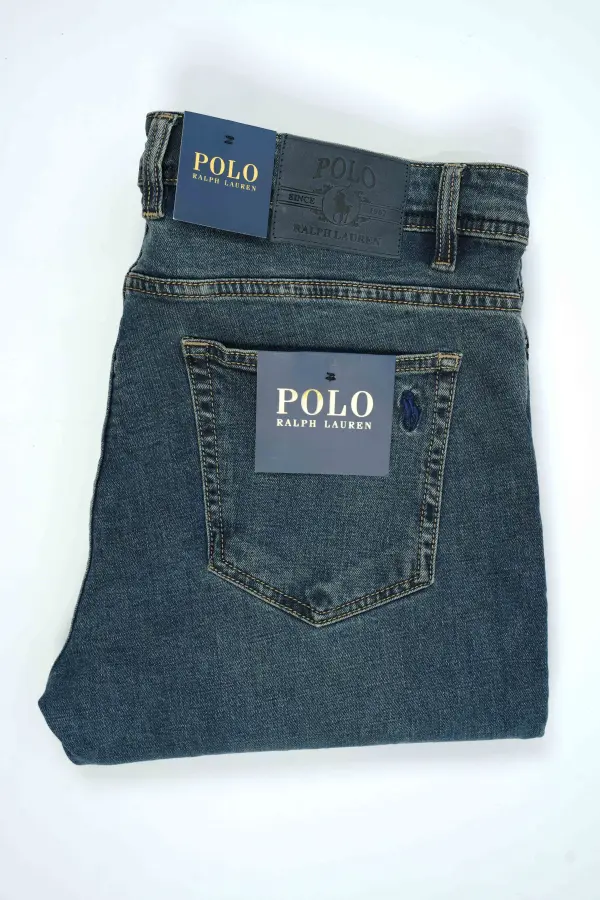 Jean Polo Bleu Vert 100% Coton Coupe Normal Ref-PO55SF31V