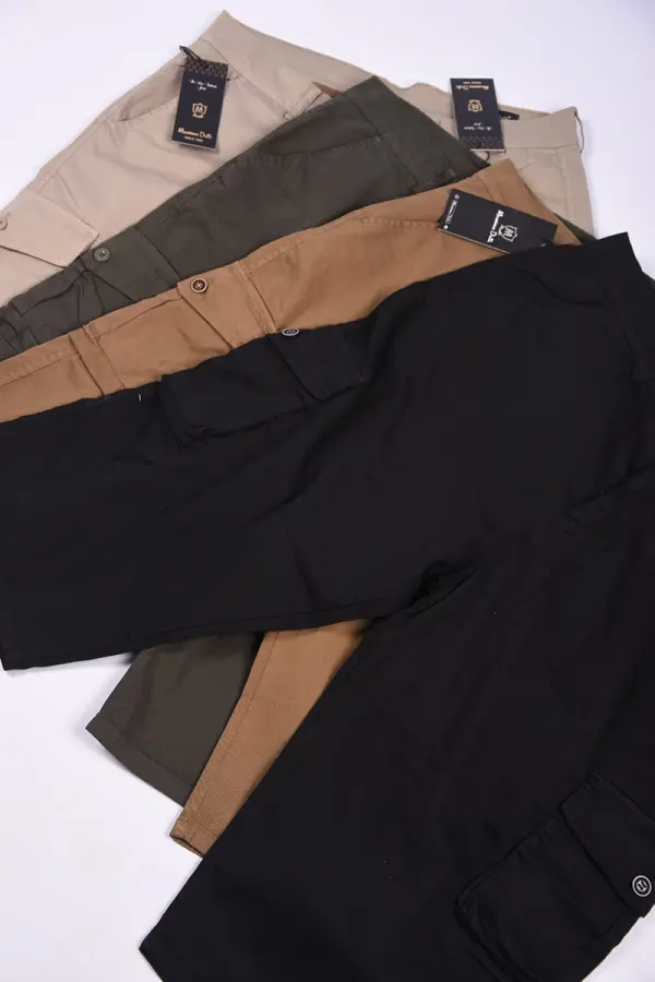 Pack de 3 Pantacourt  En Toile Léger Ref-pck56693D ( Vert Royale + Tabac + Noir )