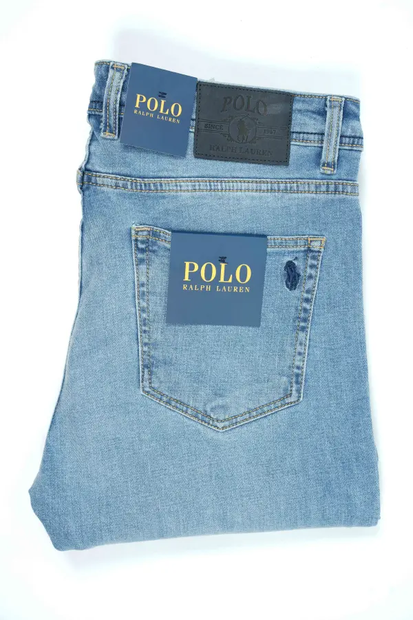 Jean Polo Bleu Clair 100% Coton Coupe Normal Ref-PO55SF31V